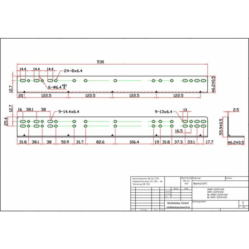 Montagewinkelset für Schwerlastauszüge "heavy duty" (Plattformmontage) schwarz