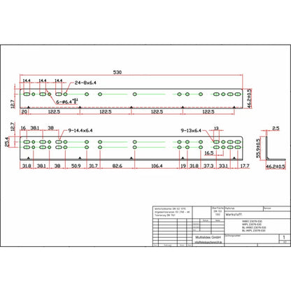 Montagewinkelset für Schwerlastauszüge "heavy duty" (Plattformmontage) schwarz