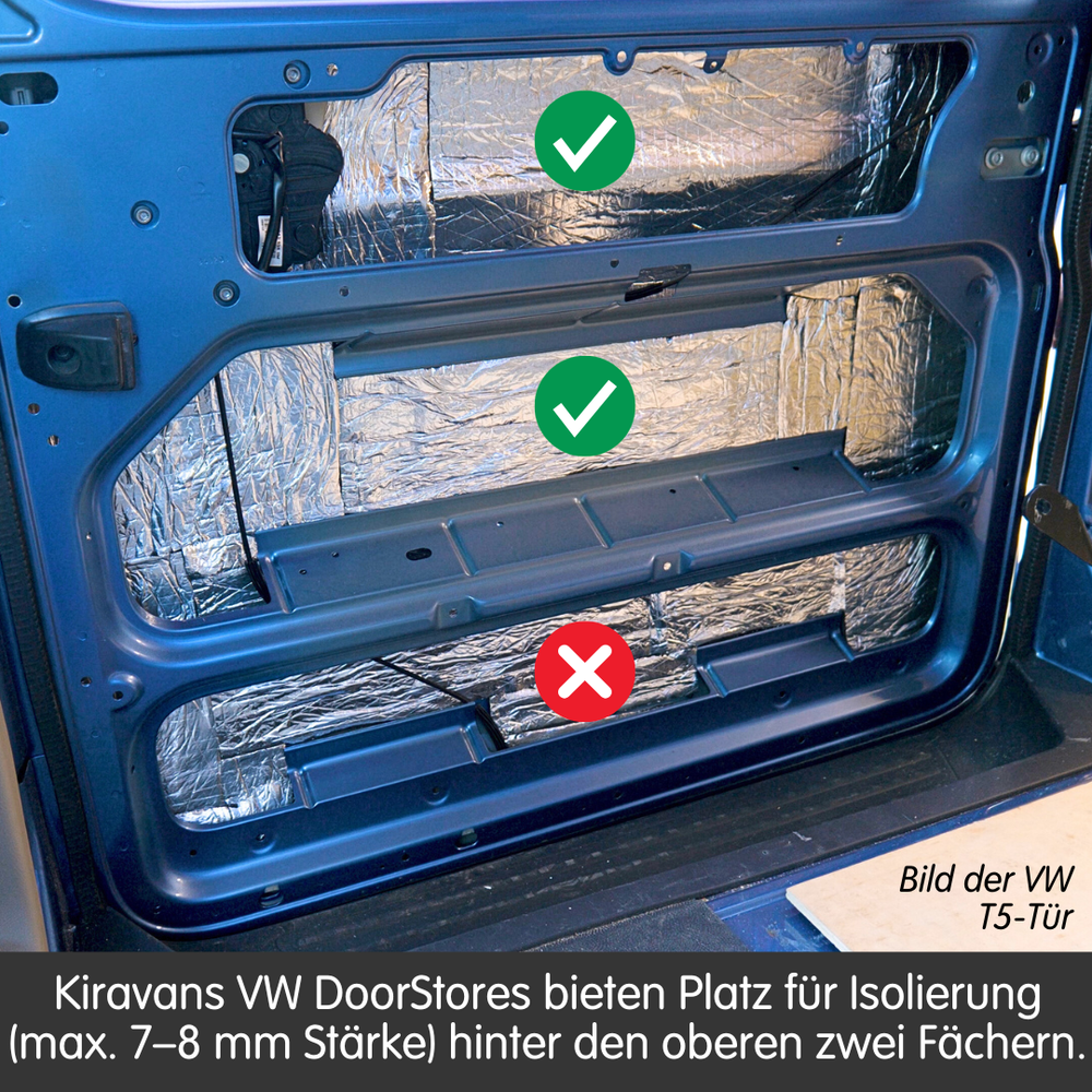 VW T4 Schiebetür-Staufach (Schwarz) | Kiravans DoorStore