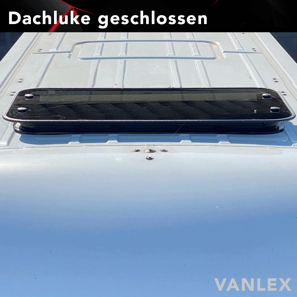 Premium Universal Echtglas Dachluke L 97x53 cm