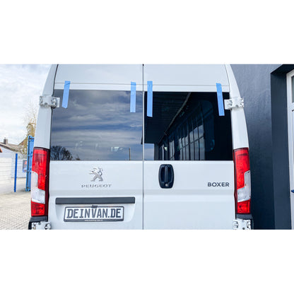 Hecktürscheiben Set für Peugeot Boxer 270° Scharnier ab 2006 Hecktüren*L1-L5*