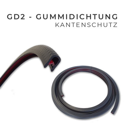 GD2 - Gummidichtung für eine nachrüstbare Seitenscheibe 4 Meter 6-8mm