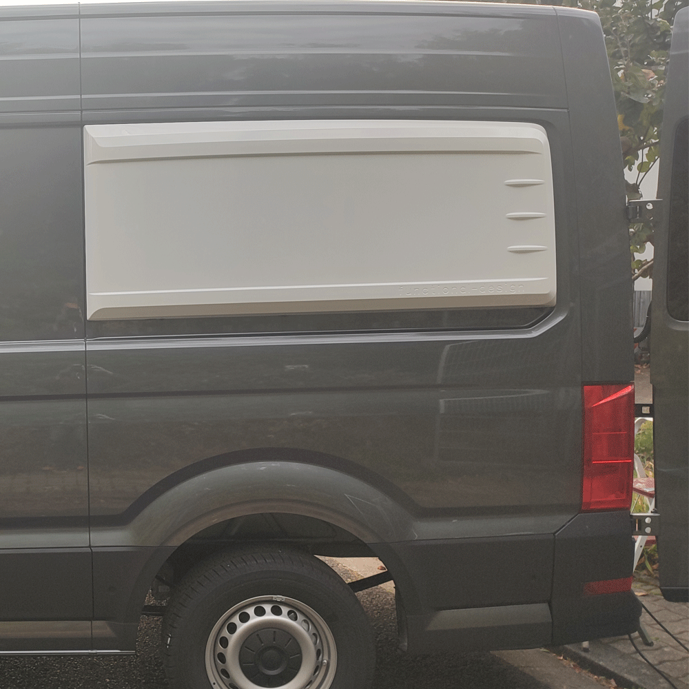 Heckverbreiterung, Longsleeper aus GFK links für VW Crafter / MAN TGE ab 2017