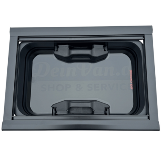 Sonnenschutz Mückenschutz Rollo für Echtglas Dachluke Alu-schwarz