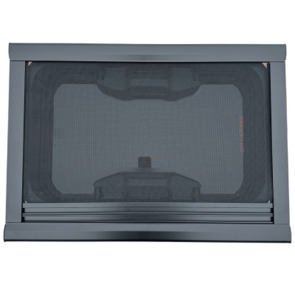 Sonnenschutz Mückenschutz Rollo für Echtglas Dachluke Alu-schwarz