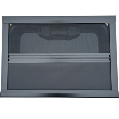 Sonnenschutz Mückenschutz Rollo für Echtglas Dachluke Alu-schwarz