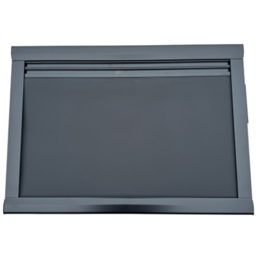 Sonnenschutz Mückenschutz Rollo für Echtglas Dachluke Alu-schwarz