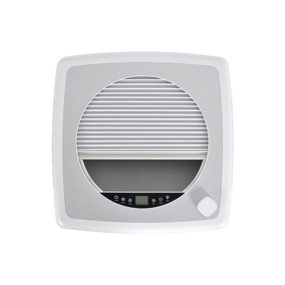 AirFlow Dachlüfter 40×40 cm – transparente Haube mit weißem innenleben, Fernbedienung, LED, Insektenschutz & Verdunkelung