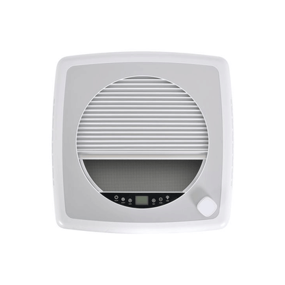 AirFlow Dachlüfter 40×40 cm – transparente Haube mit weißem innenleben, Fernbedienung, LED, Insektenschutz & Verdunkelung