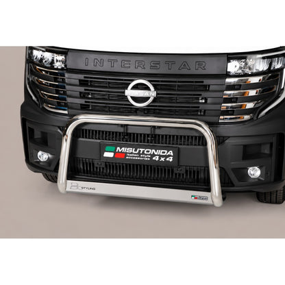 Black/Stainless Steel Front Bar New Nissan Interstar