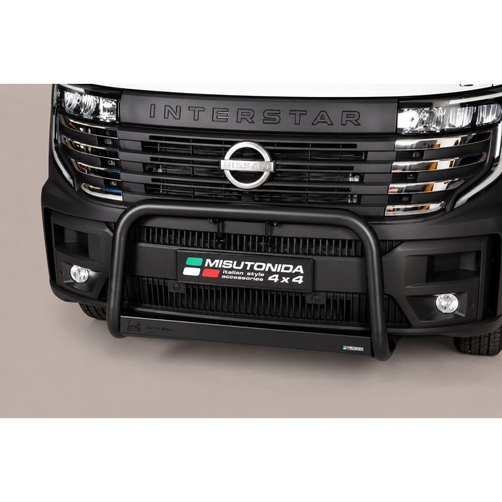 Black/Stainless Steel Front Bar New Nissan Interstar
