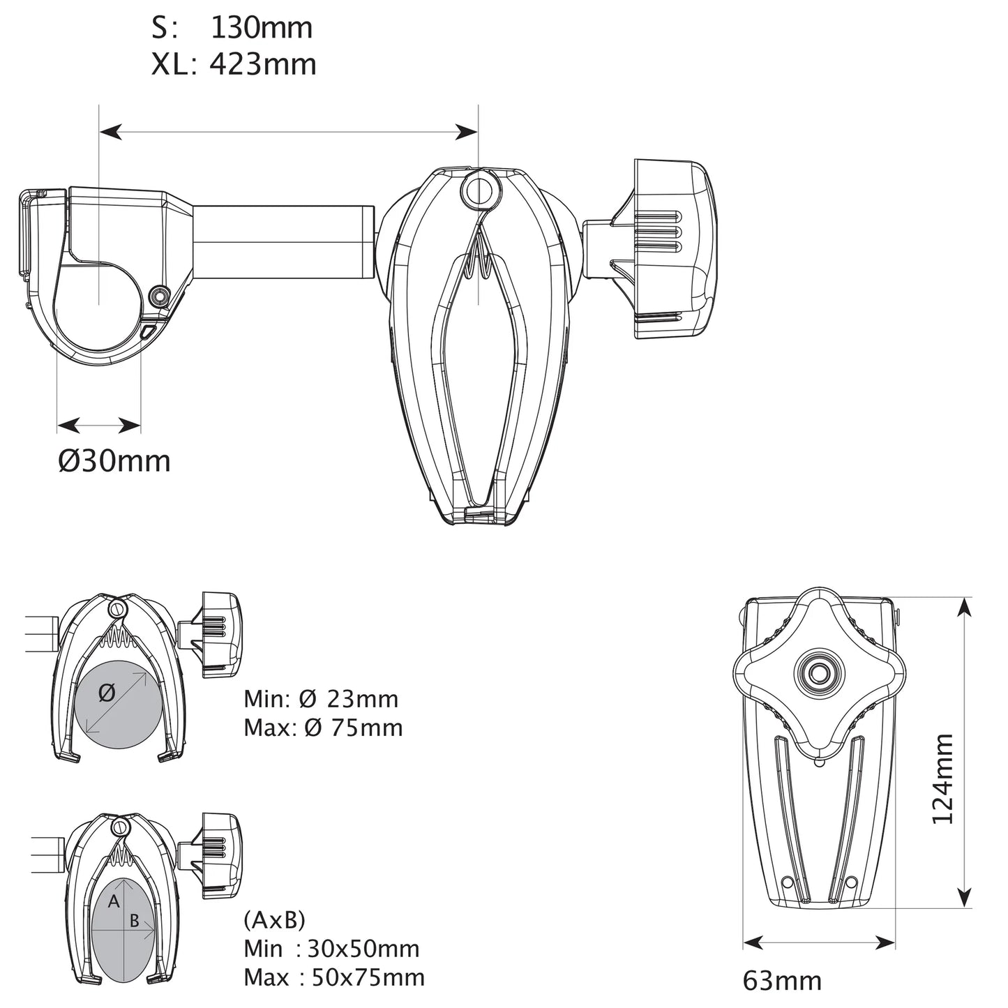 Fahrradhalter für Airline-Zurrschiene