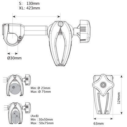 Fahrradhalter für Airline-Zurrschiene