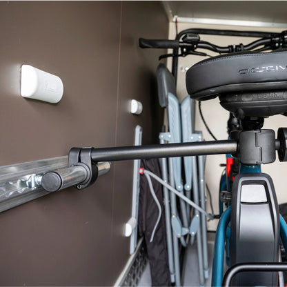Fahrradhalter für Airline-Zurrschiene