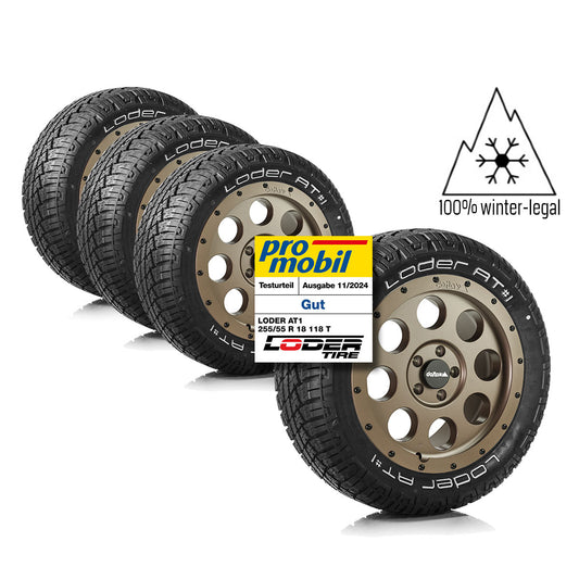 Komplettradsatz Klassik_B Bronze18" mit Loder AT#1 255/55R18 für Fiat Ducato Light, Peugeot Boxer, Citroen Jumper ab 2014 / Opel Movano ab 2021