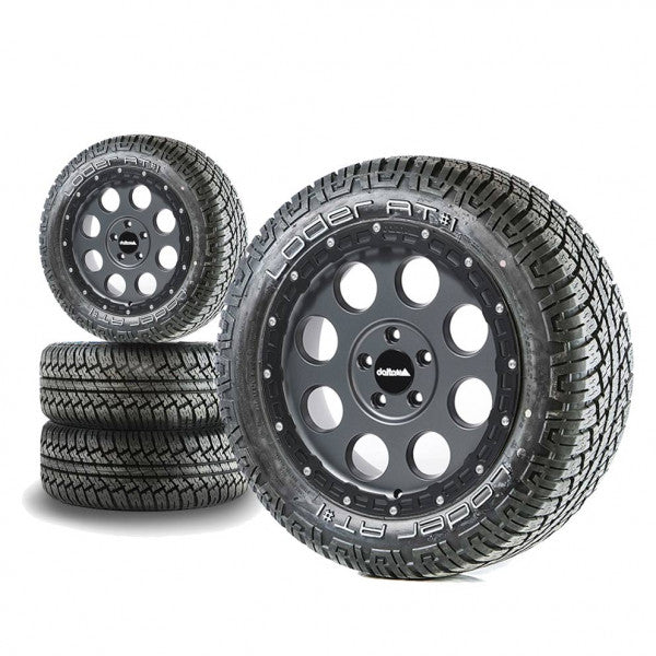 Complete Wheel Set Classic_B Rugged Gunmetal Grey 18x8.5 | Loder AT1 235/55R18 for FIAT Ducato 5/130 (250 | 2014 - 2024)