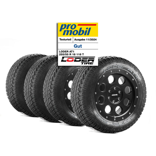 Komplettradsatz Klassik_B 18x8.5 mit Loder AT#1 255/55 R18 Ducato 5/130 (250 | 2014 - 2024)/ Boxer 5/130 (Y | 2014 -2024)