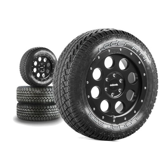 Komplettradsatz Klassik_B Schwarz Matt 18x8.5 | Loder AT#1 235/55R18 für Mercedes Sprinter