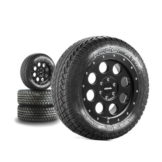 Komplettradsatz Klassik_B Schwarz Matt 18x8.5 |Loder AT#1 265/60R18 Sprinter (ab 2018)