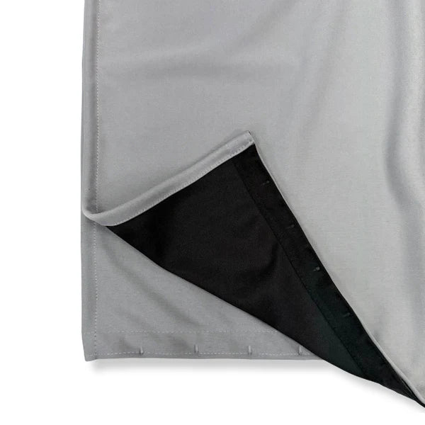 Universelles Verdunkelungsvorhang-Set – 110 cm gerade graue Schiene (erhältlich in 5 Vorhanghöhen)