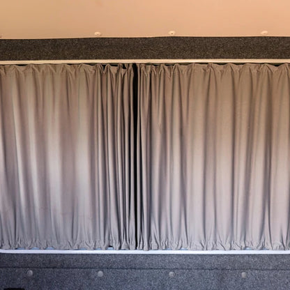Universelles Verdunkelungsvorhang-Set – 110 cm gerade graue Schiene (erhältlich in 5 Vorhanghöhen)