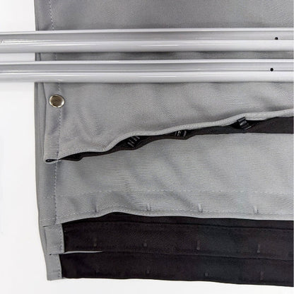 Universelles Verdunkelungsvorhang-Set – 110 cm gerade graue Schiene (erhältlich in 5 Vorhanghöhen)