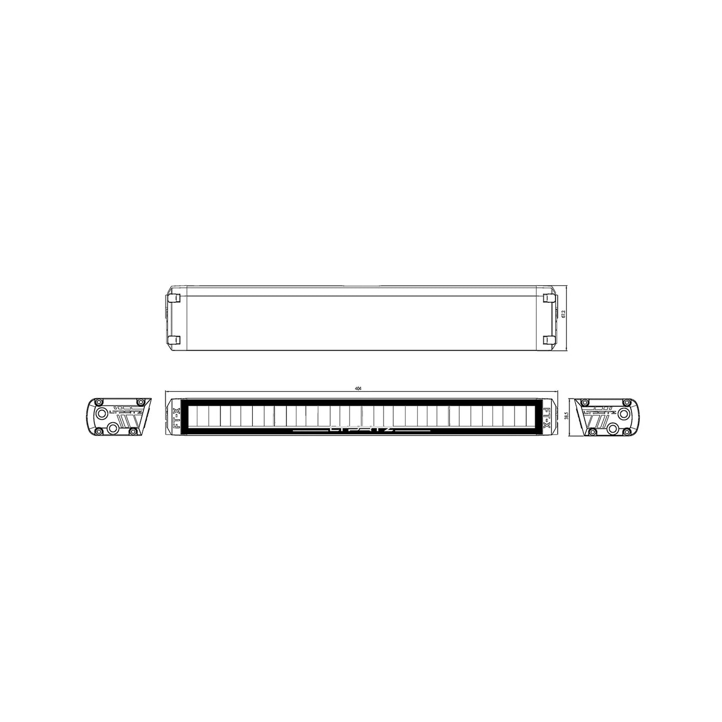 Flat-X 16 Zoll AMBER - Fernscheinwerfer Lightbar E-Zulassung