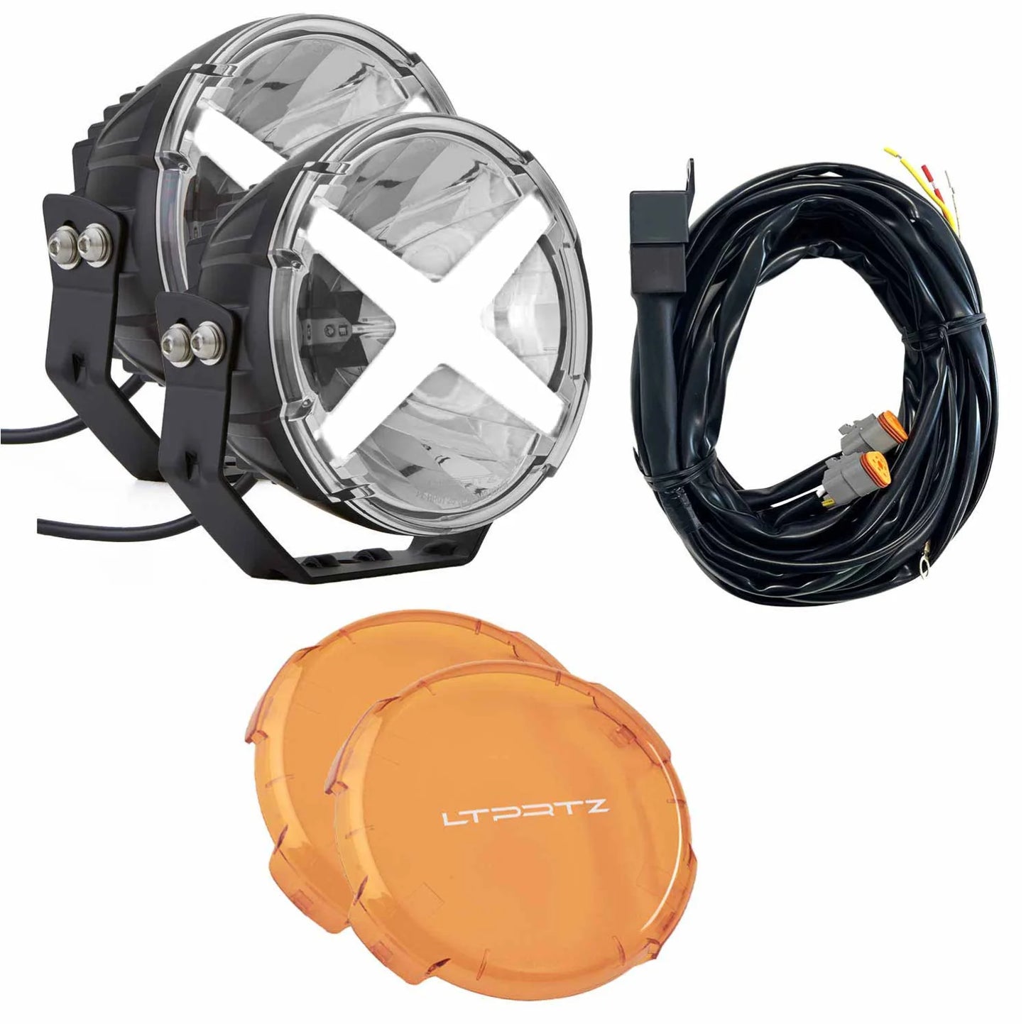 Spar-Set: 2x X-Type 7 Zoll + Kabelsatz + Abdeckkappen