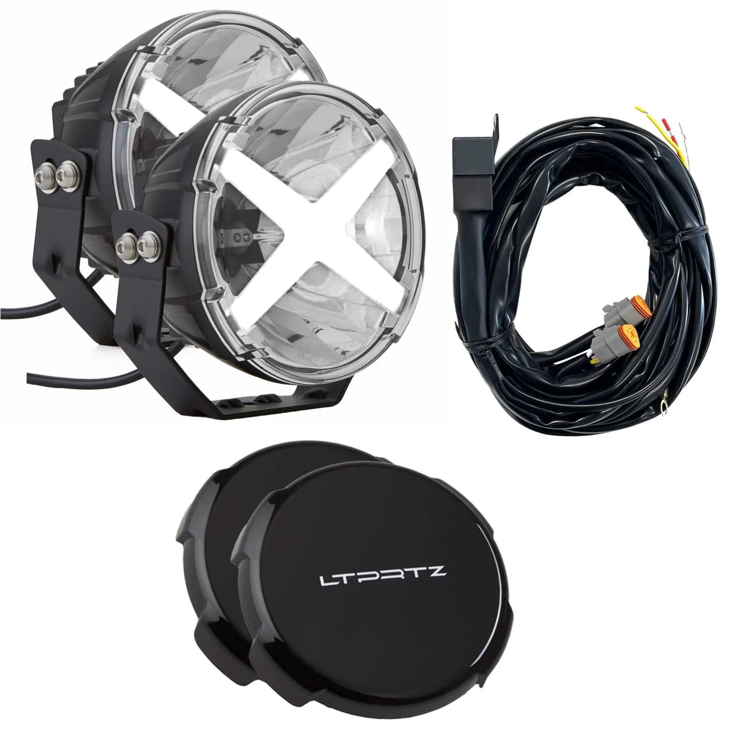 Spar-Set: 2x X-Type 7 Zoll + Kabelsatz + Abdeckkappen