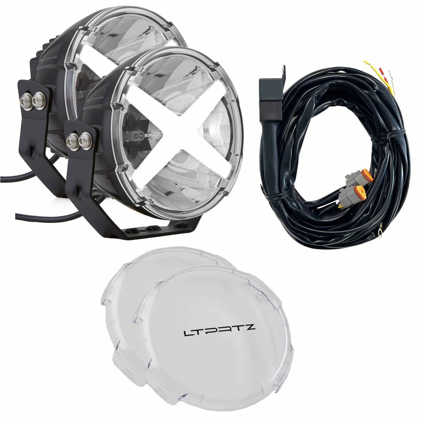 Spar-Set: 2x X-Type 7 Zoll + Kabelsatz + Abdeckkappen