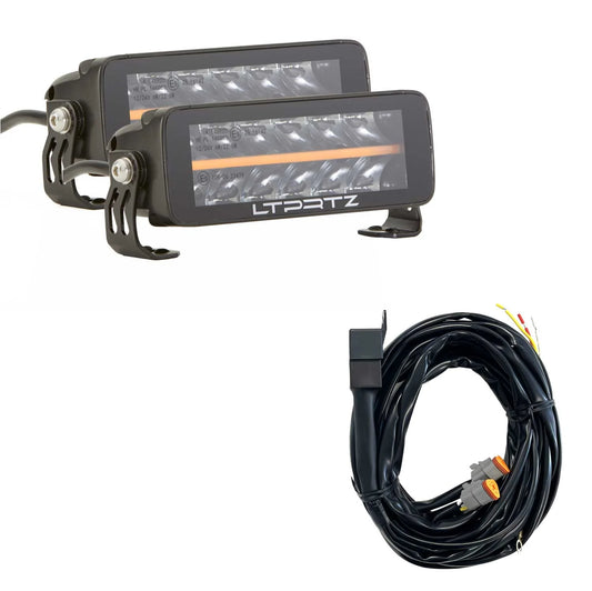 Spar-Set: 2x TRX 3.0 7 Zoll AMBER Fernscheinwerfer Lightbar + Kabelsatz (4-Pin)