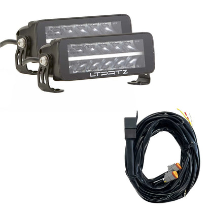 Spar-Set: 2x TRX 3.0 7 Zoll - Fernscheinwerfer Lightbar + Kabelsatz (4-Pin)