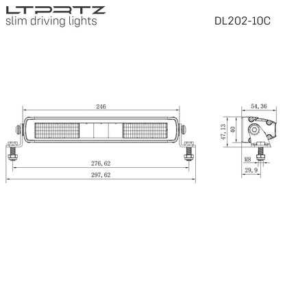 Lightpartz DL202 10" LED Fernscheinwerfer Combo Lightbar ECE [B-Ware oder retournierte Ware]