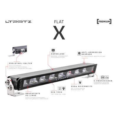 Fernscheinwerfer Lightbar Flat-X 16" 50° ECE