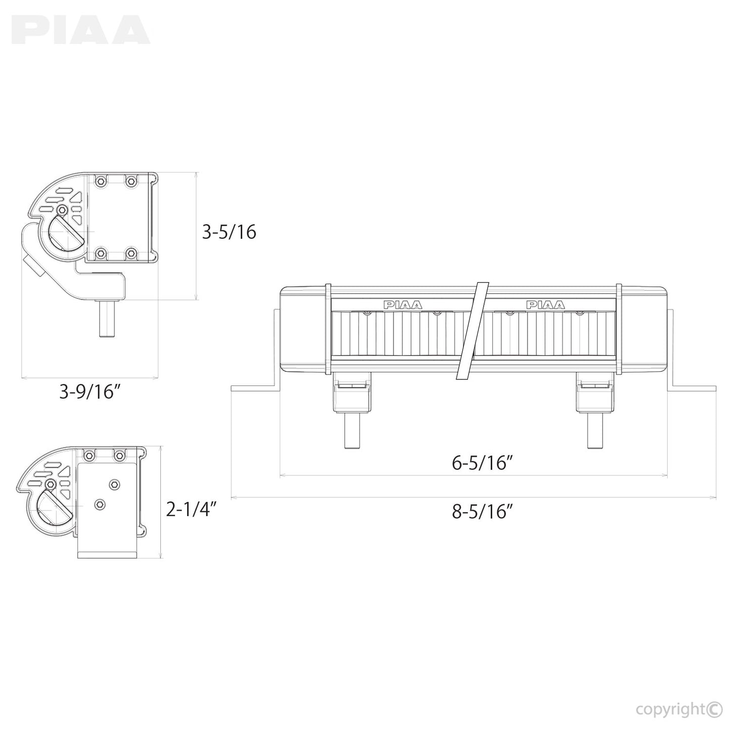 PIAA LED LightBar RF6 FloodFog