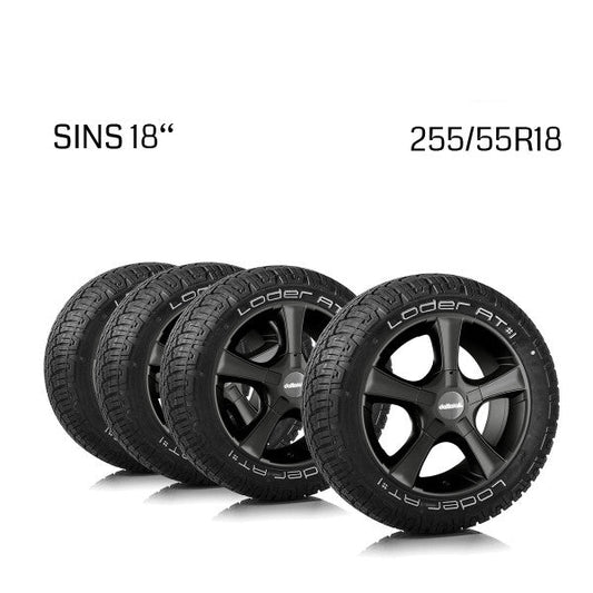 Komplettradsatz Sins 18x8 mit Loder AT#1 255/55 R18 Sprinter (W907/910 | 2018 - 2022)