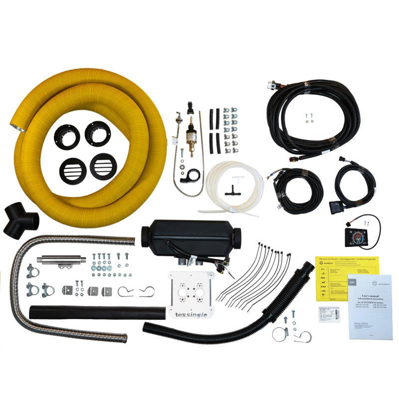 99% Camper-Kit - Heizungs-Komplettset mit 2kW Leistung (Gerade Ausführung)