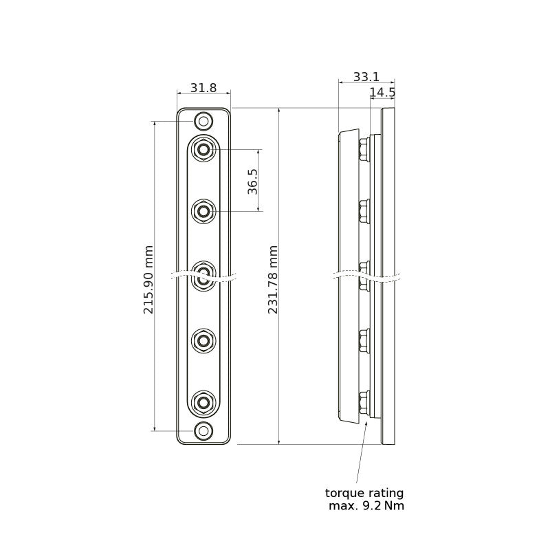 Sammelschiene / busbar 100 - 250A