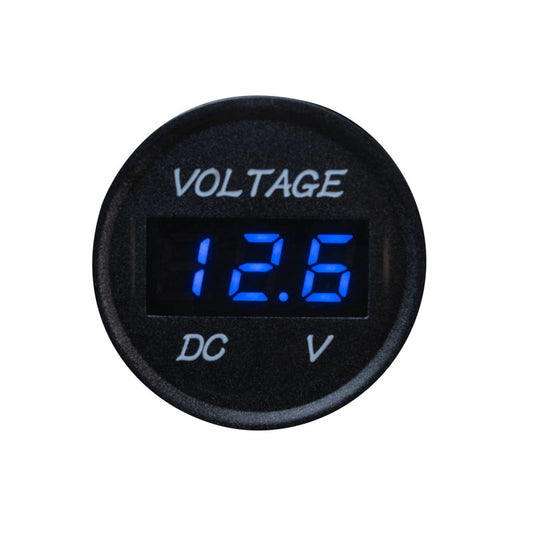 Voltmeter 12V / 24V mit Digital LED Display wasserdicht, Einbaumessgerät