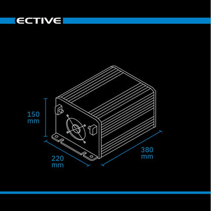 ECTIVE CSI 10 PRO 1000W/12V Sinus-Wechselrichter mit Netzvorrangschaltung und Ladegerät