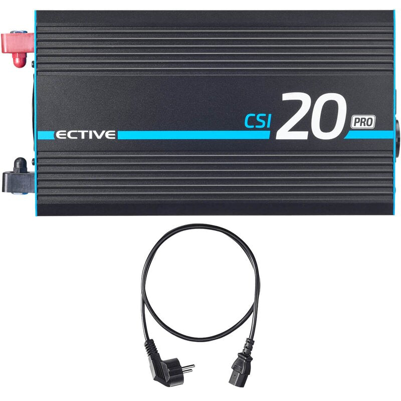 ECTIVE CSI 20 PRO 2000W/12V Sinus-Wechselrichter mit Netzvorrangschaltung und Ladegerät