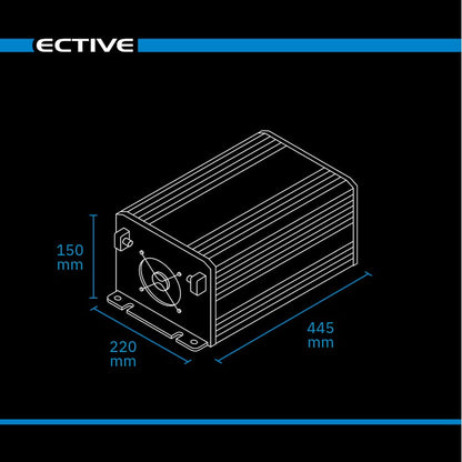 ECTIVE CSI 20 PRO 2000W/12V Sinus-Wechselrichter mit Netzvorrangschaltung und Ladegerät