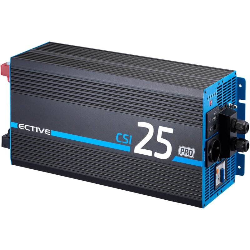 ECTIVE CSI 25 PRO 2500W/12V Sinus-Wechselrichter mit Netzvorrangschaltung und Ladegerät