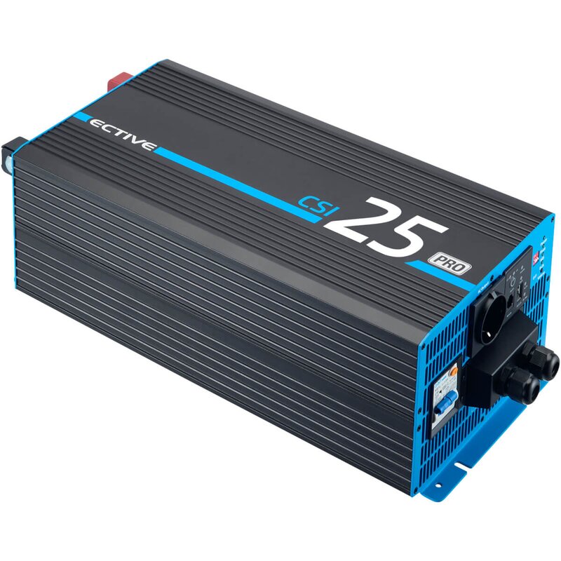 ECTIVE CSI 25 PRO 2500W/12V Sinus-Wechselrichter mit Netzvorrangschaltung und Ladegerät