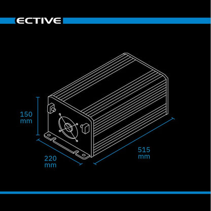 ECTIVE CSI 30 PRO 3000W/12V Sinus-Wechselrichter mit Netzvorrangschaltung und Ladegerät