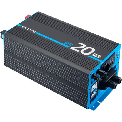 ECTIVE SSI 20 PRO 2000W/12V Sinus-Wechselrichter mit Netzvorrangschaltung, Ladegerät und Laderegler