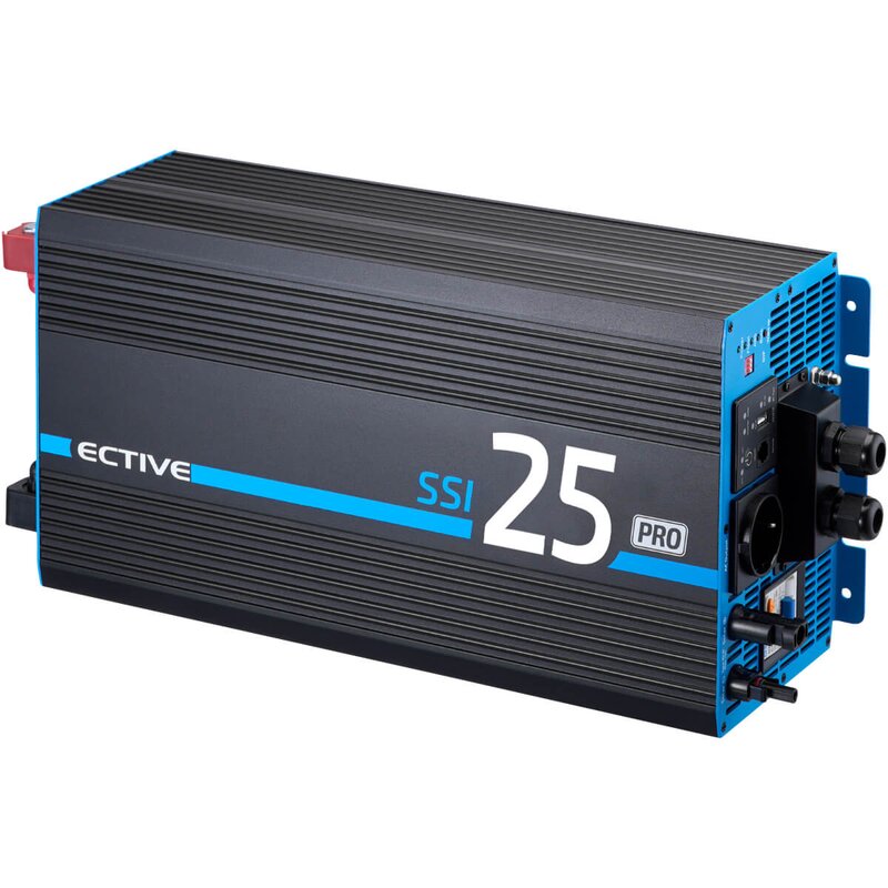 ECTIVE SSI 25 PRO 2500W/12V Sinus-Wechselrichter mit Netzvorrangschaltung, Ladegerät und Laderegler