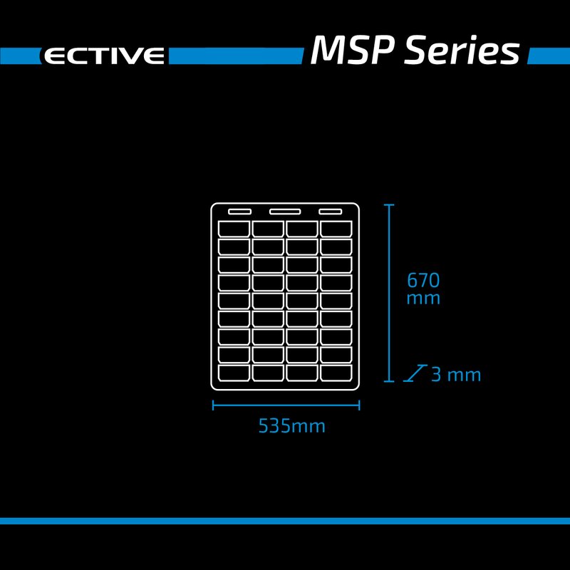 ECTIVE MSP 50 Flex flexibles Solarmodul monokristallin 50W