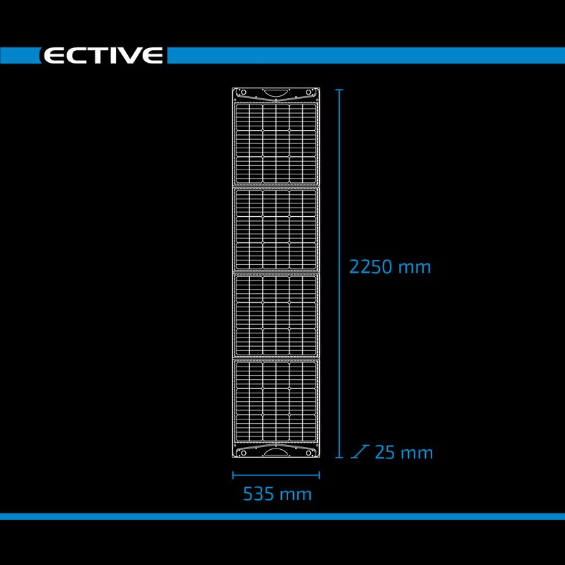 ECTIVE MSP 200 SunDock faltbares Solarmodul in praktischer Tasche