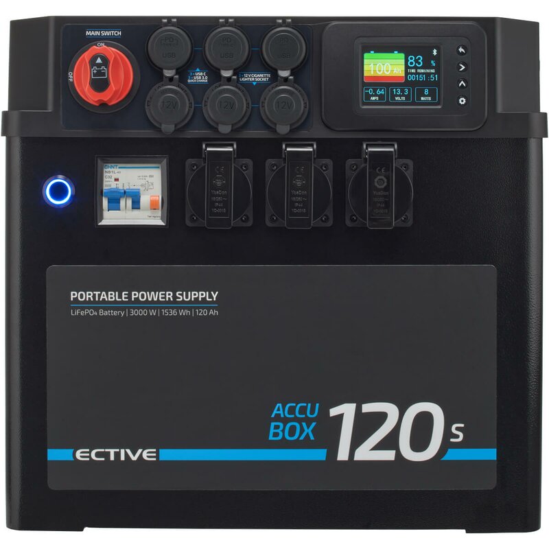 ECTIVE AccuBox 120S LiFePO4 Powerstation 3000W 1536Wh